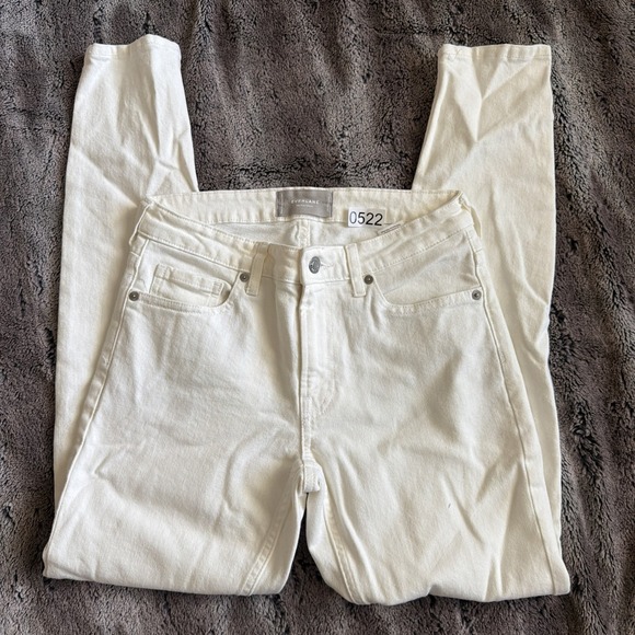 Everlane Denim - Everlane Mid Rise Off White Skinny Jeans Size 26 Regular Stretch